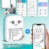 Portable Mini Thermal Label Printer Bluetooth Photo Printer 1 Roll Thermal Paper