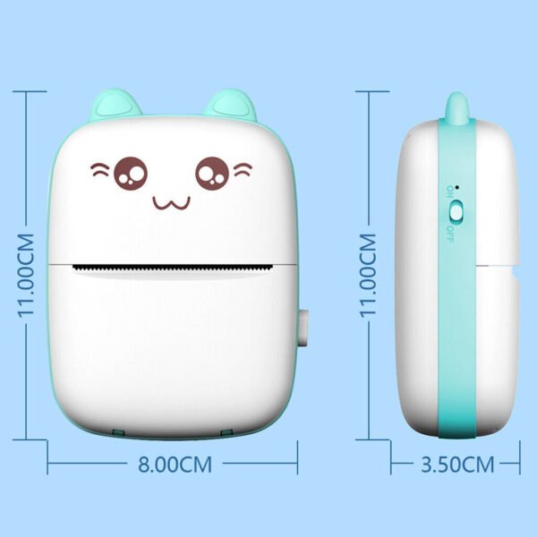 Portable Mini Thermal Label Printer Bluetooth Photo Printer 1 Roll Thermal Paper