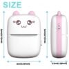 Portable Mini Thermal Label Printer Bluetooth Photo Printer 1 Roll Thermal Paper
